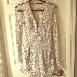 White lace romper